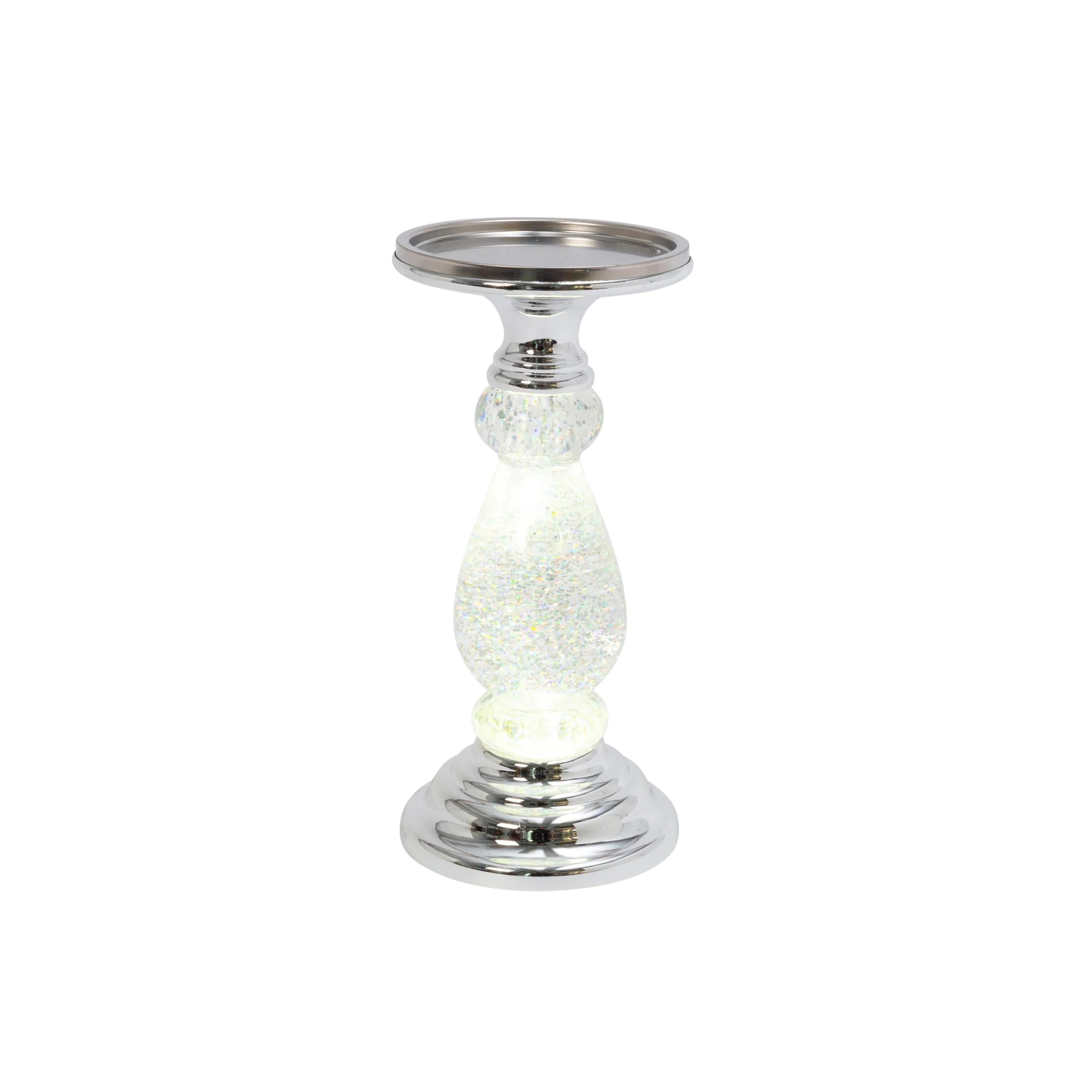 10.25-Inch Battery Operated Water Globe Candle Holder