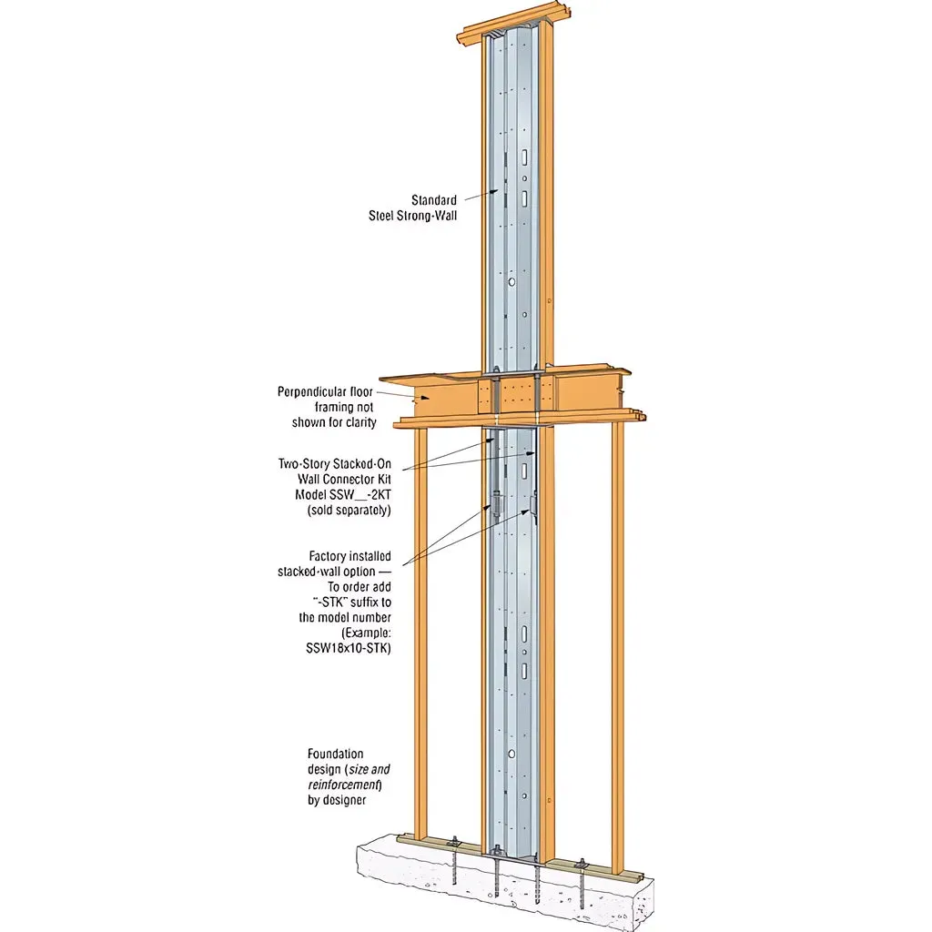 18 in. x Nominal 11 ft. Steel Strong-Wall® Shearwall, Stacked