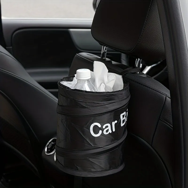 1pc Hangable Car Trash Bin  Convenient Seat Back Storage