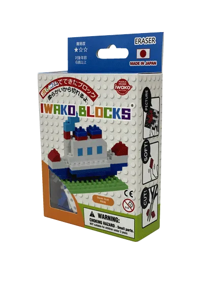 38473 Iwako BLOCKS Steamboat Eraser -1