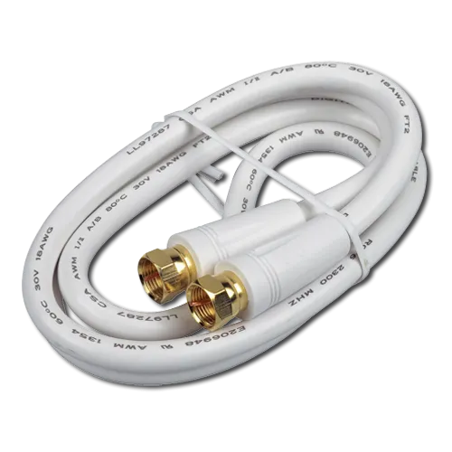 3FT WHITE RG6 CABLE