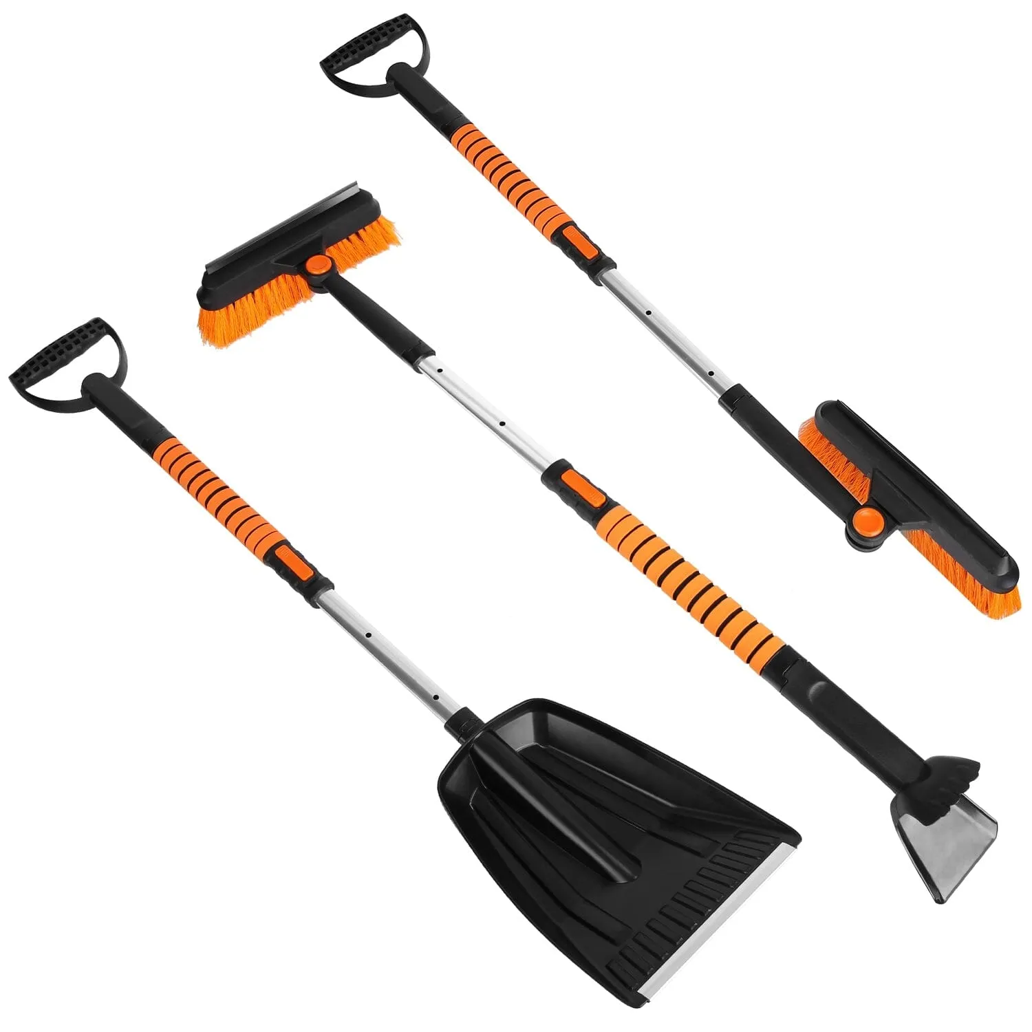 5-in-1 Detachable 180° Adjustable Ice Scraper Snow Shovel