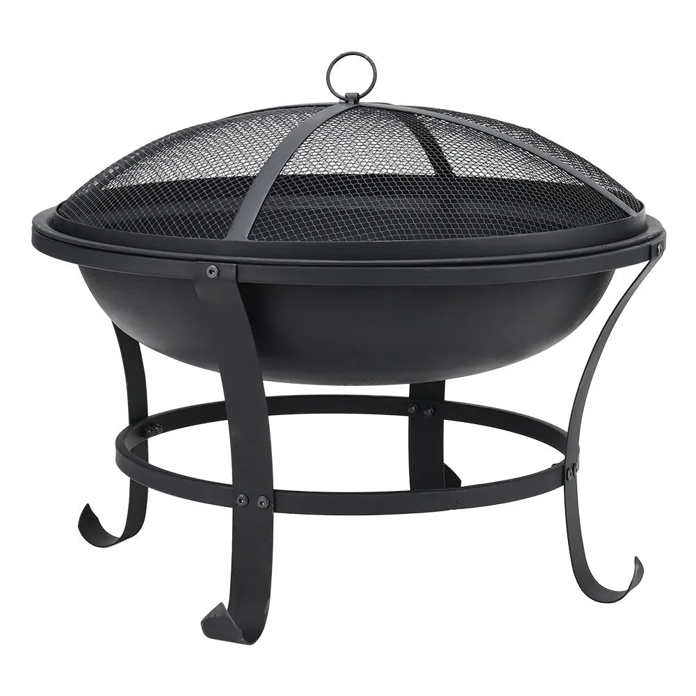 60cm Round BBQ Grill Burner Outdoor Camping Fire Pit Set