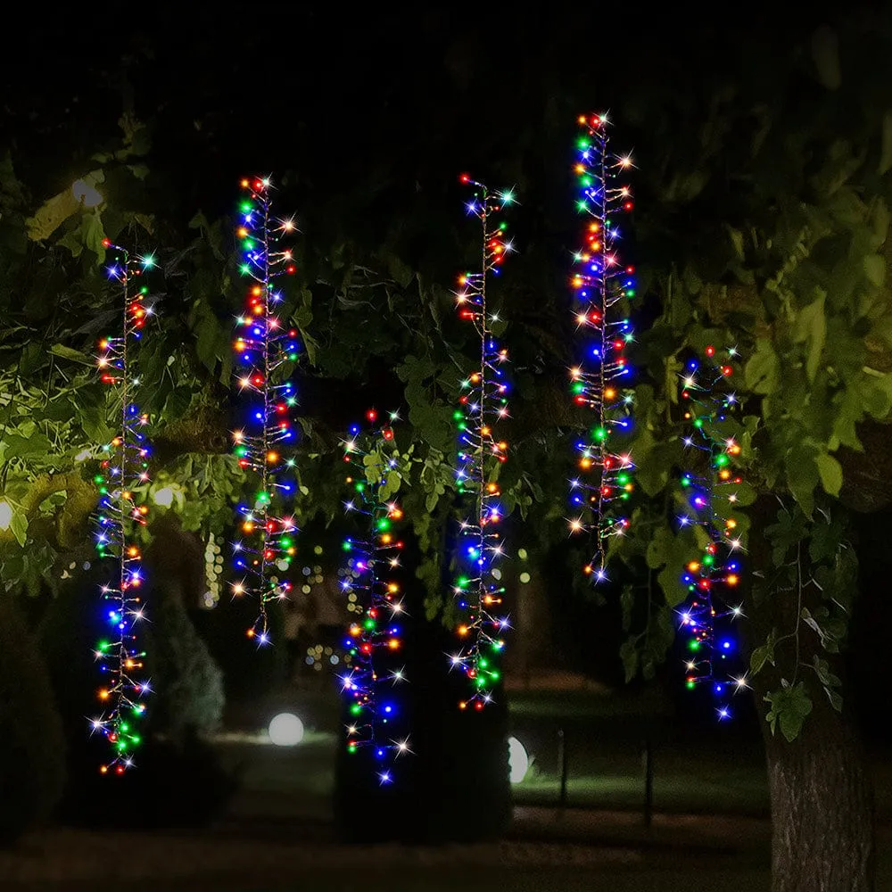 6pk Solar 480 LED Multi Tree Clusters (10m)