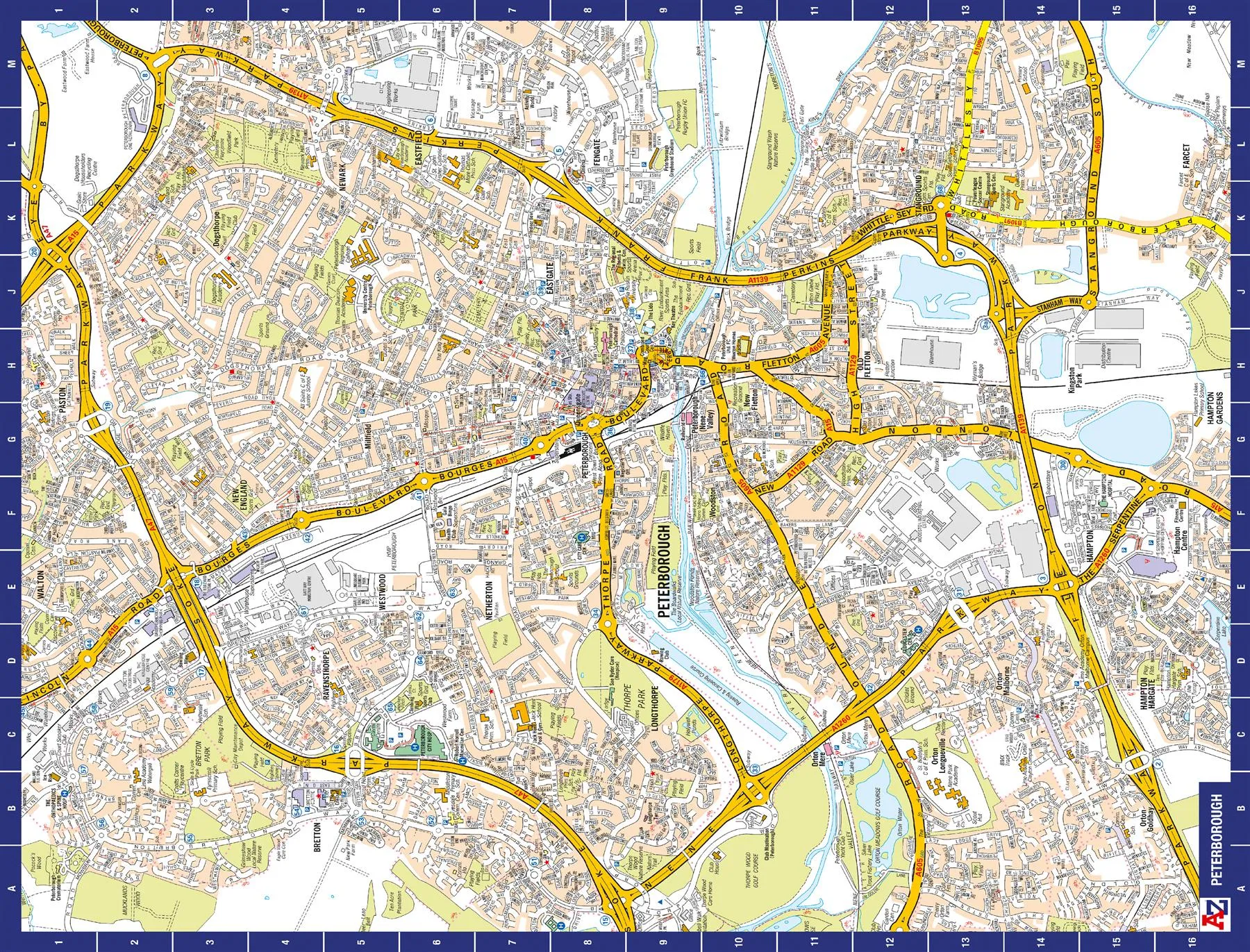 A to Z Map of  Peterborough 1000 Piece Jigsaw