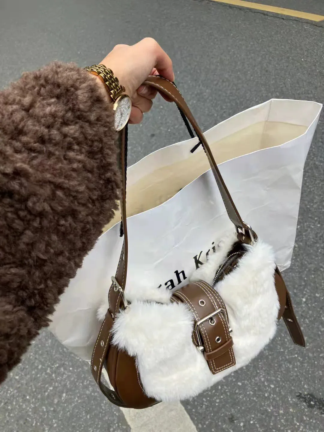 Alyx Faux Fur Shoulder Bag