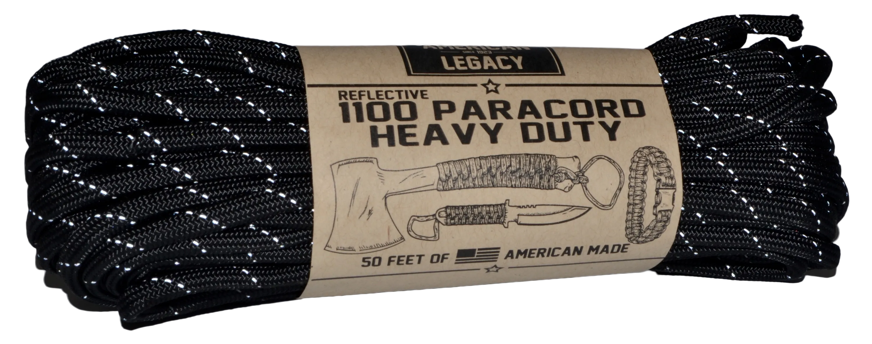 American Legacy ® 1100 Paracord | Black Reflective