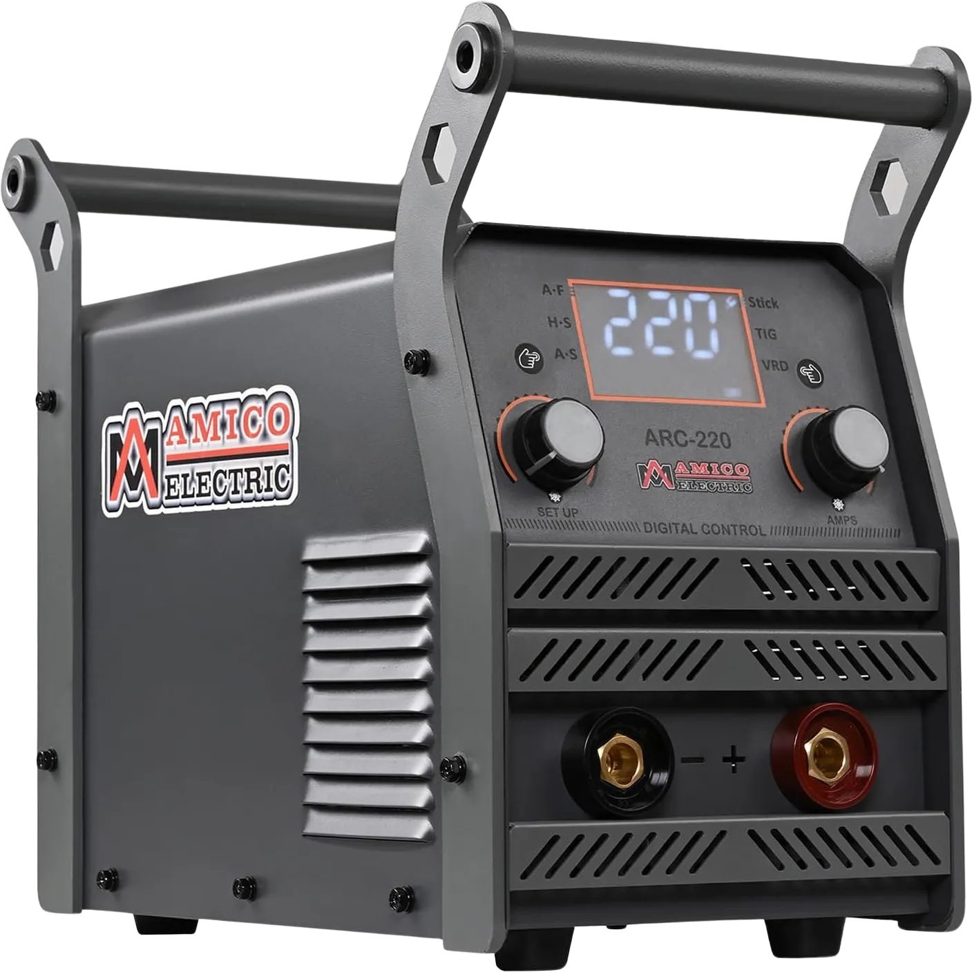 Amico ARC-220 Electric Welder 100V-250V 220 Amp Professional Digital Stick Arc Lift TIG with 80% Duty Cycle New