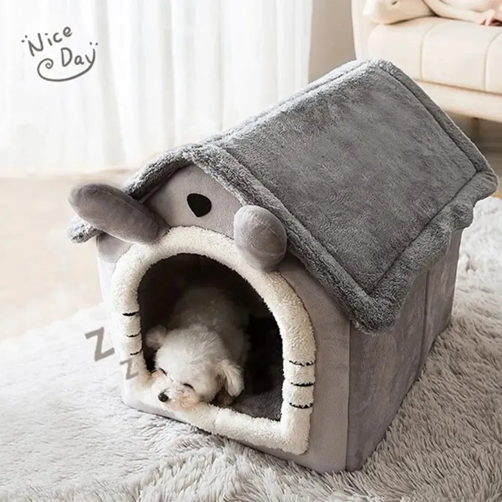 Anniepaw Foldable Washable Pet Bed Indoor Cat Dog House Kennel