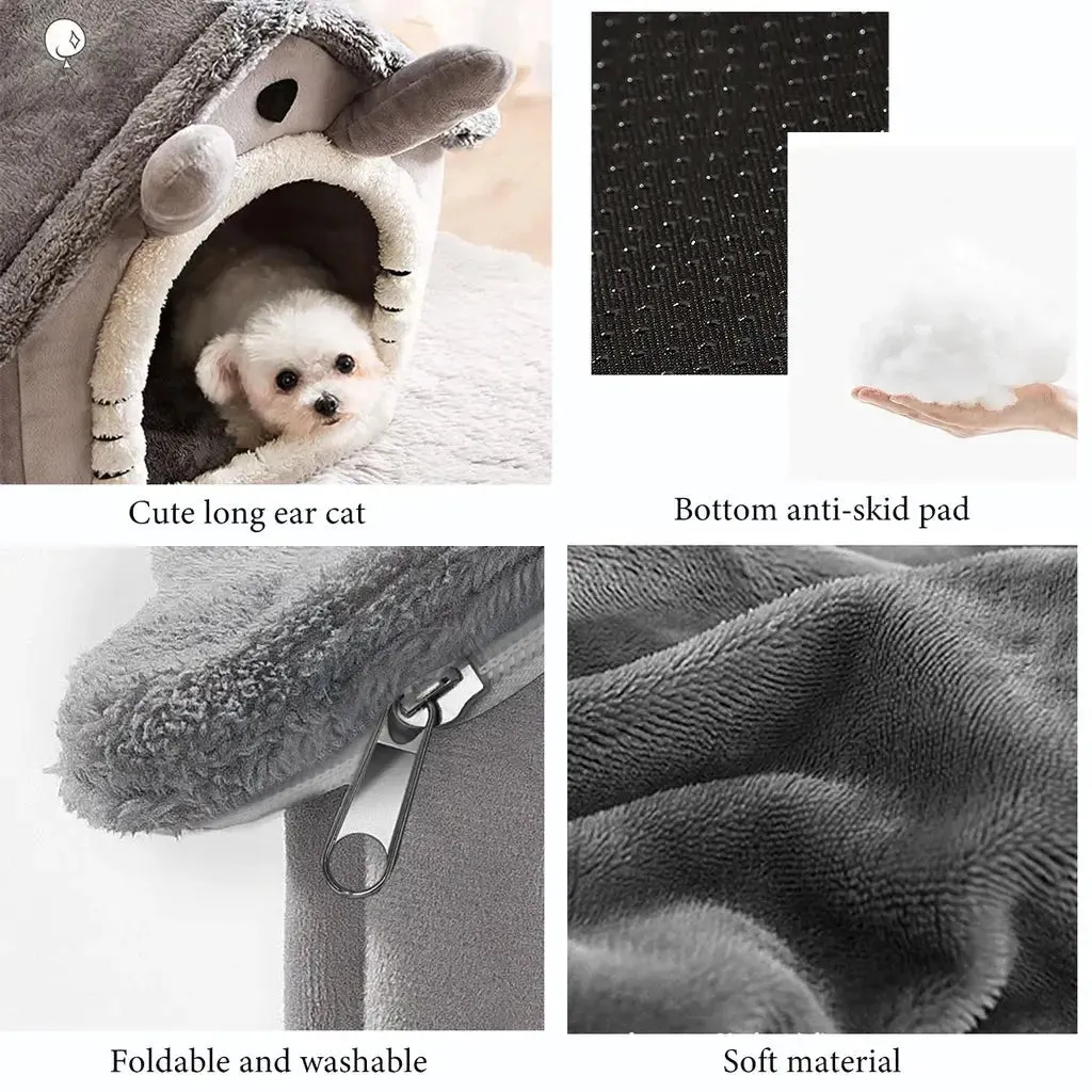 Anniepaw Foldable Washable Pet Bed Indoor Cat Dog House Kennel