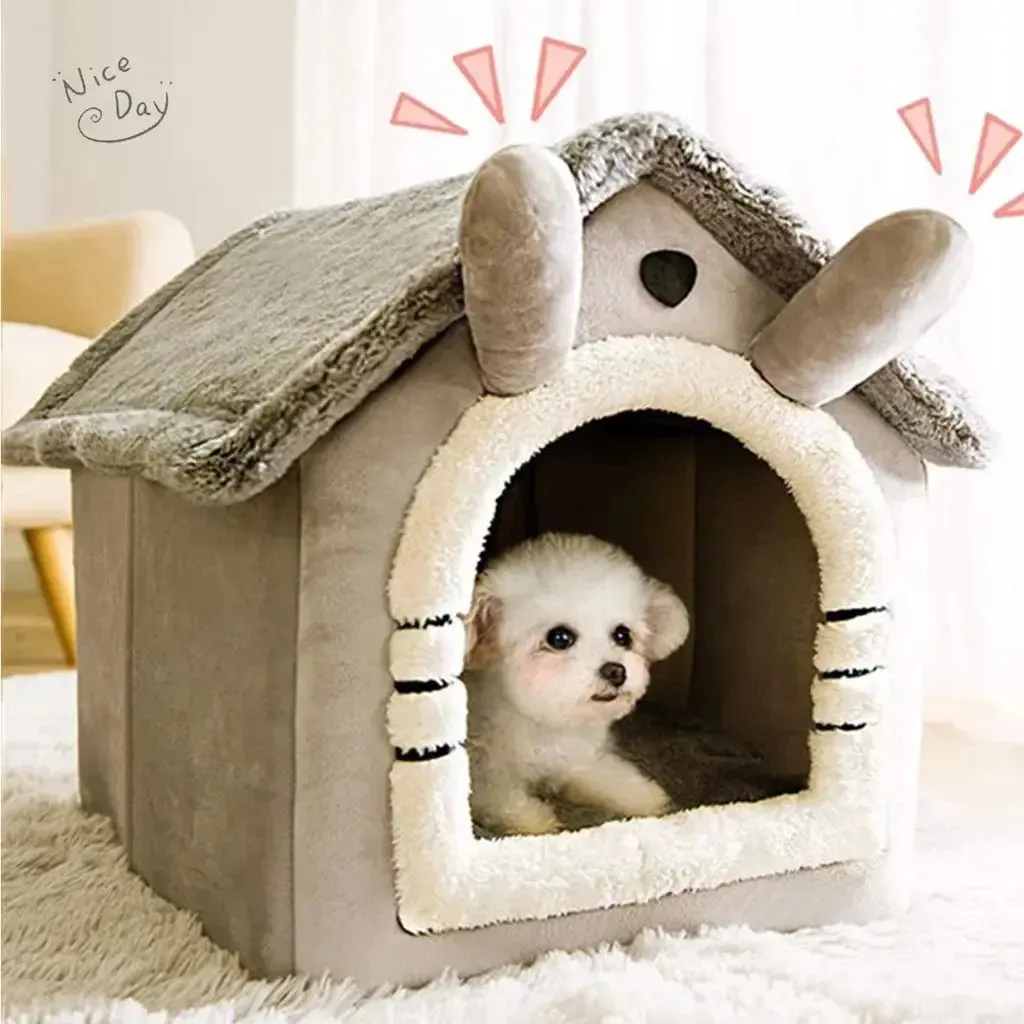 Anniepaw Foldable Washable Pet Bed Indoor Cat Dog House Kennel