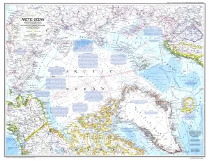 Arctic Ocean Wall Map - Published 1983 by National Geographic