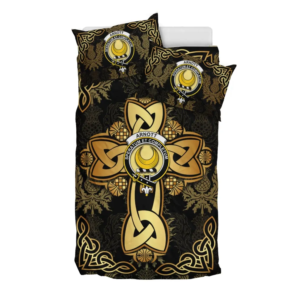 Arnott Clan Bedding Sets Gold Thistle Celtic Style