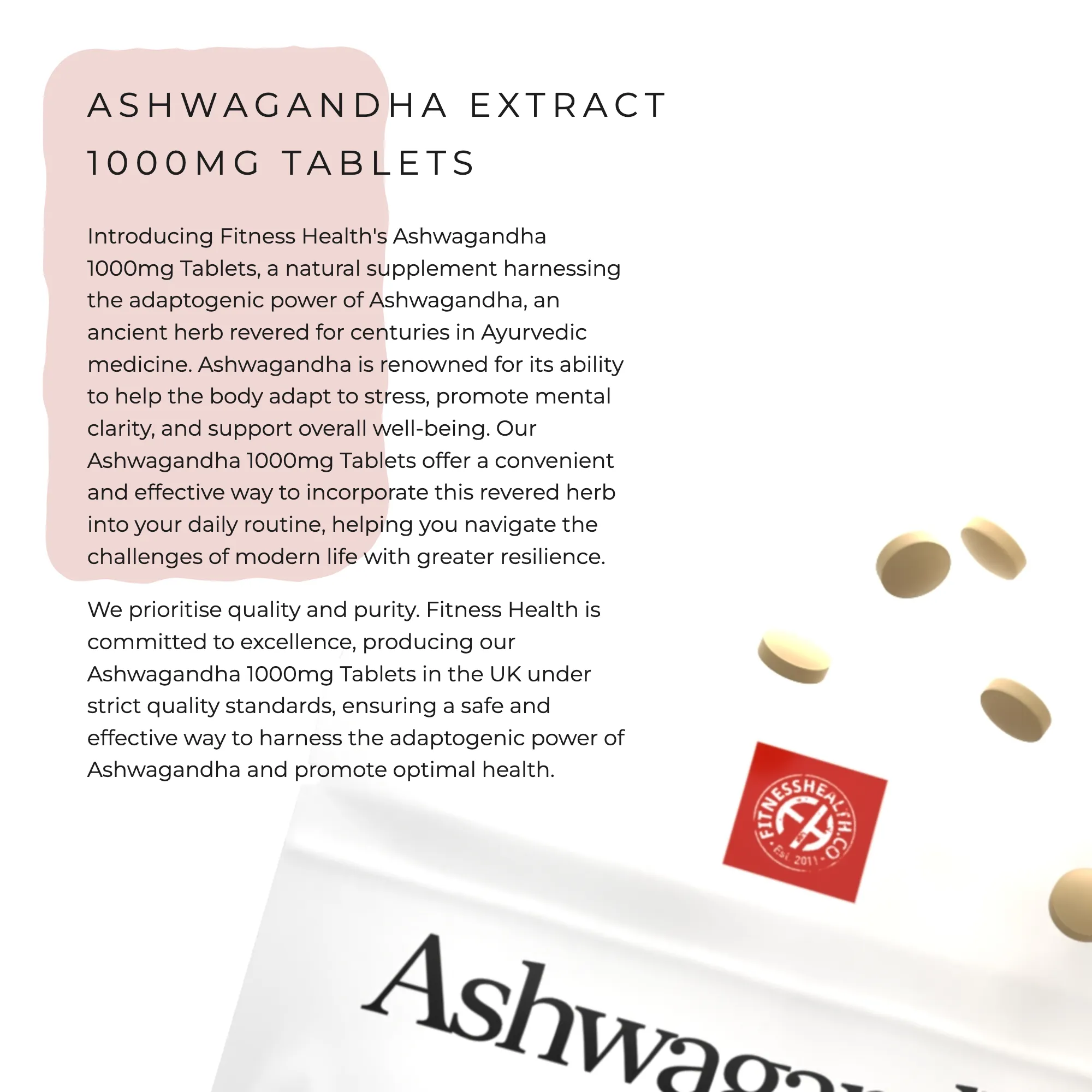 Ashwagandha Extract tablets 1000mg