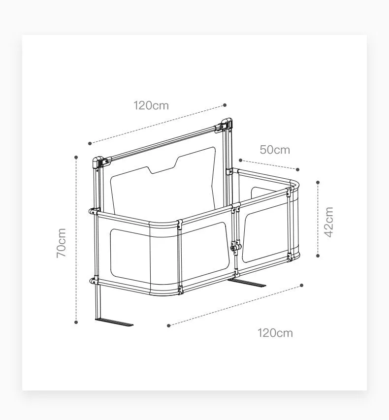 Baby Portable Rail Guard - 3 in 1 Baby Bed Guardrail Crib for 0-36 Months