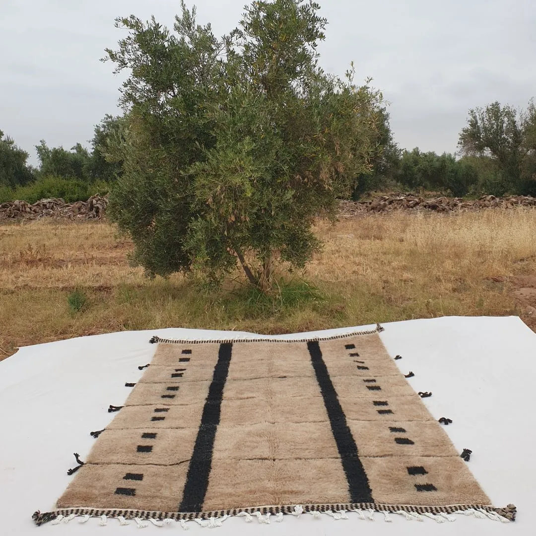 Balda | Beige Moroccan rug 6x9 Ultra Soft Beni Ourain | 6'82x9'61 Ft | 208x293 cm