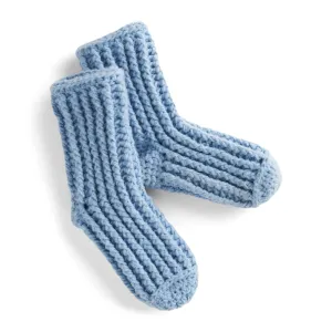 Bernat Cozy Crochet Ribbed Reading Socks