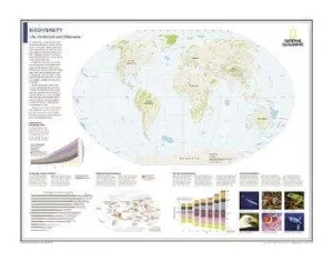 Biodiversity: Life, Protected & Otherwise Wall Map by National Geographic (2015)