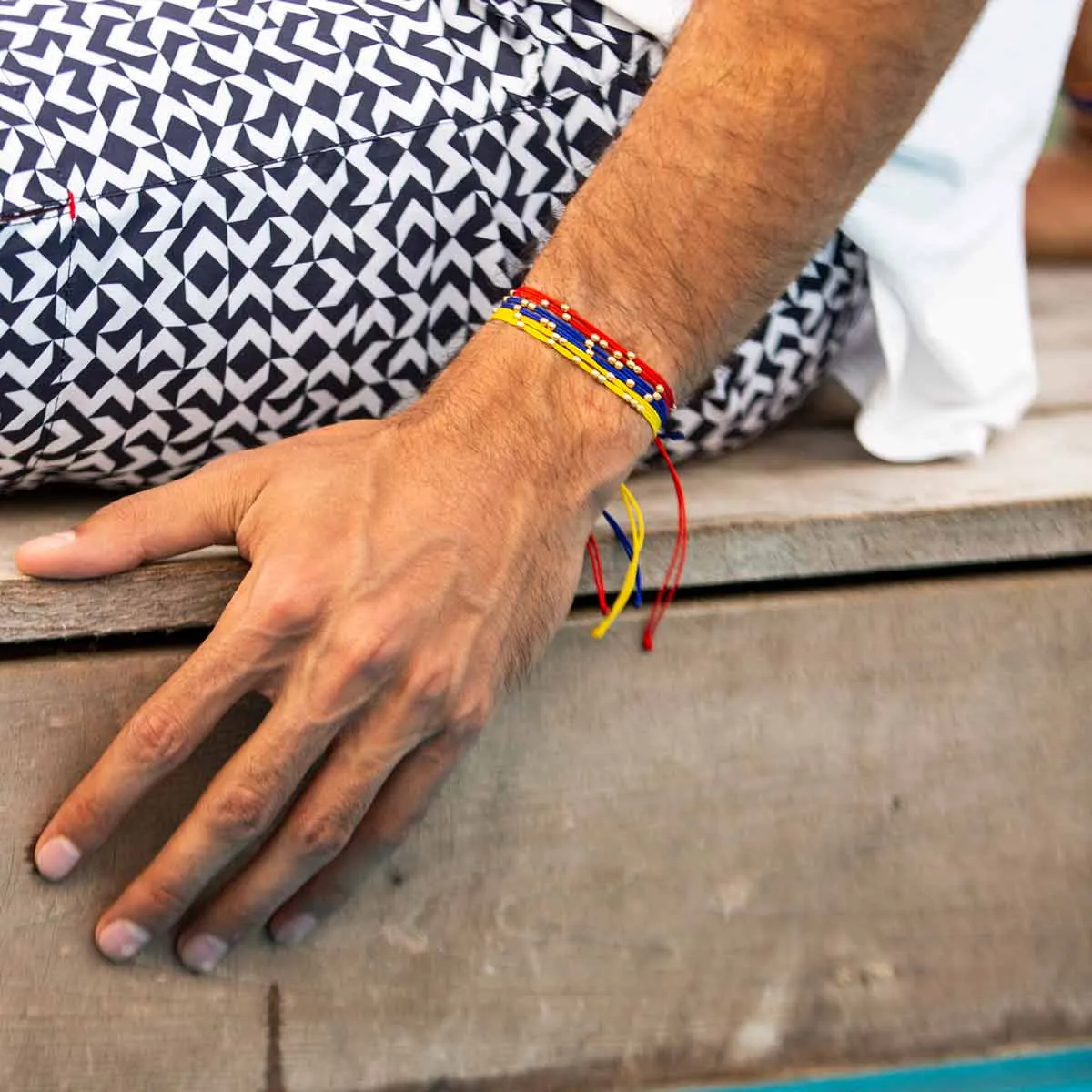 Blue Orb Cord Bracelet