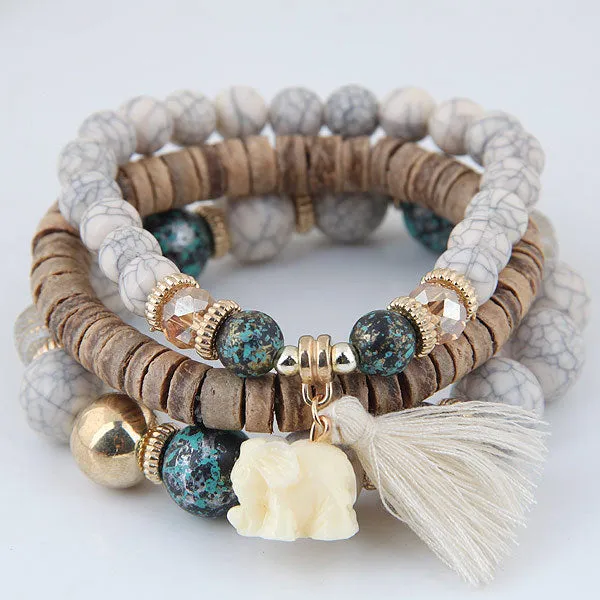 Bohemian simple and versatile multi-layer bracelet