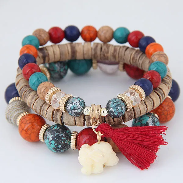 Bohemian simple and versatile multi-layer bracelet