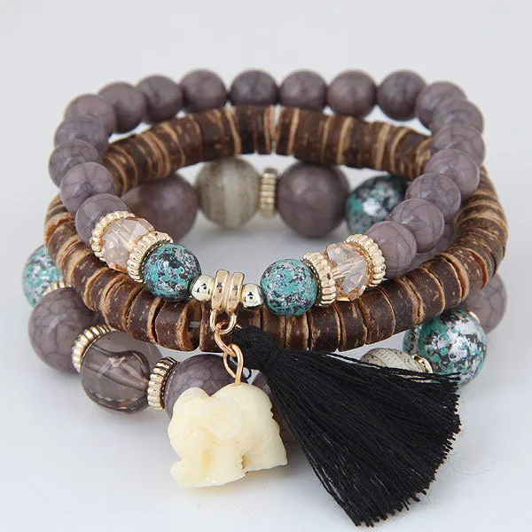 Bohemian simple and versatile multi-layer bracelet