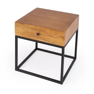 Brixton Iron & Wood End Table in Multi-Color  3898330