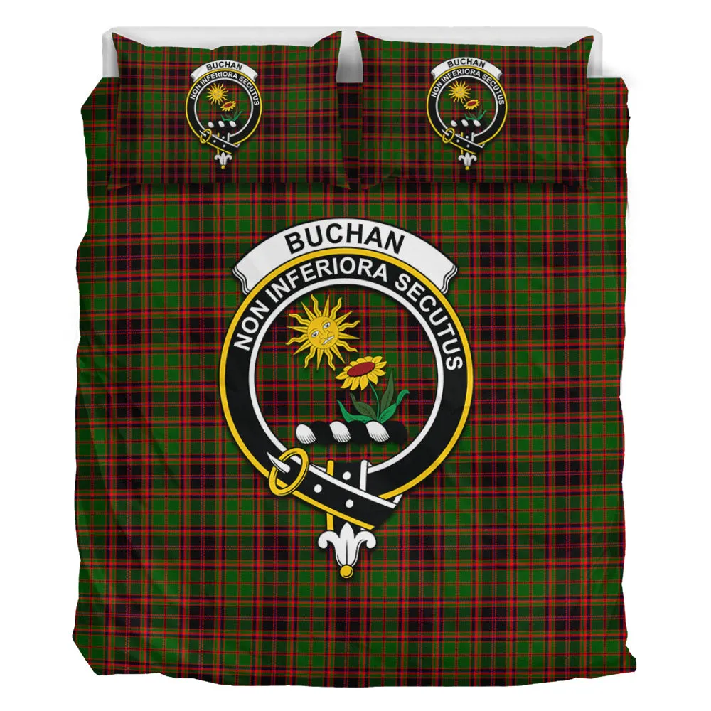 Buchan Tartan Bedding Set with Family Crest