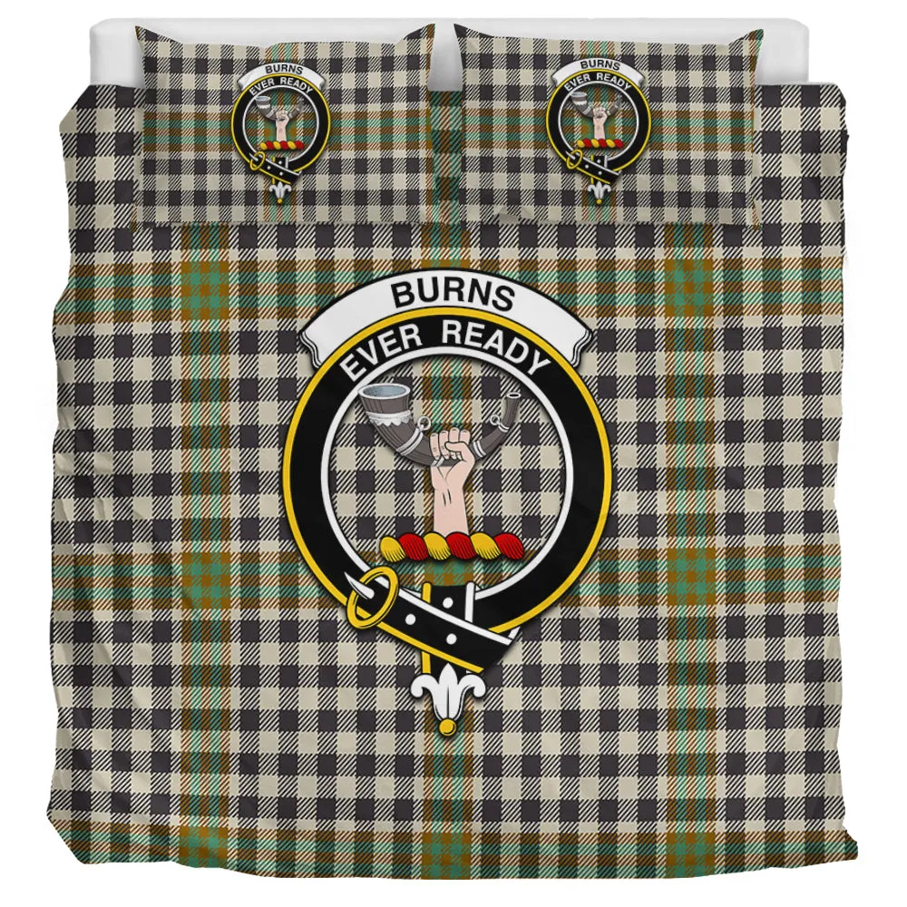 Burns Check Tartan Bedding Set with Family Crest