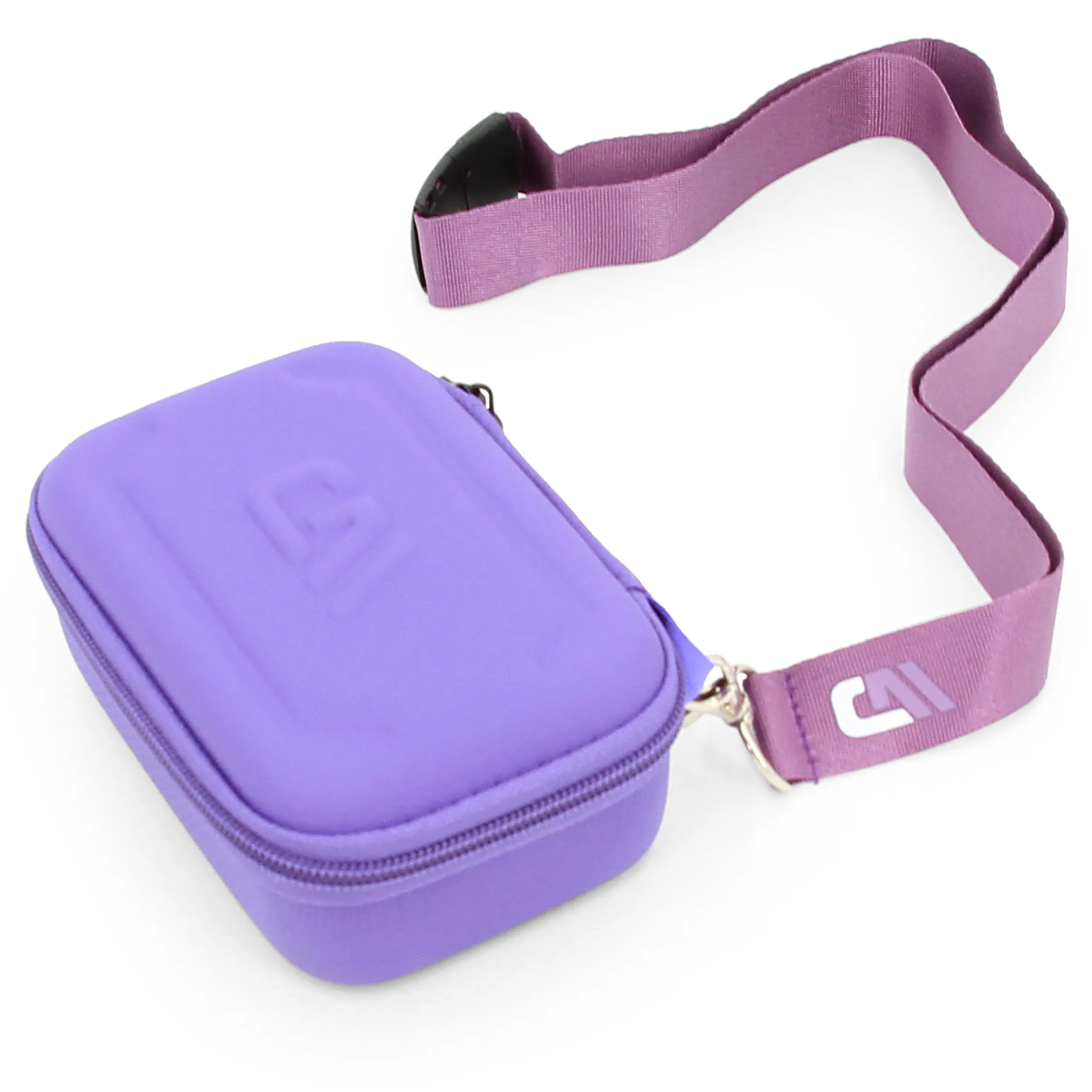 CASEMATIX Travel Case Compatible with Zoleo Satellite Communicator - Includes Hard Shell Case with Wrist Strap for Satellite Messenger, Purple