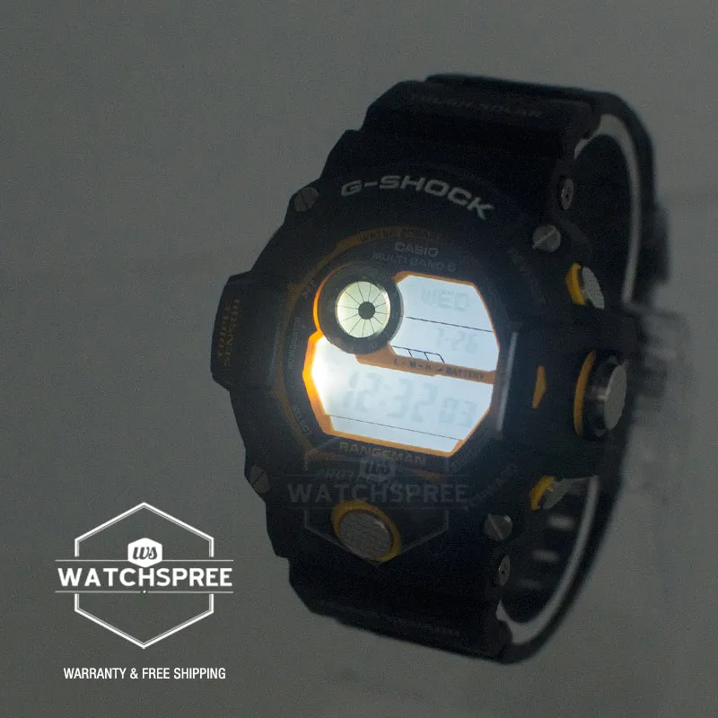 Casio G-Shock Master of G Rangeman Triple Sensor Tough Solar Black Resin Band Watch GW9400Y-1D GW-9400Y-1D GW-9400Y-1