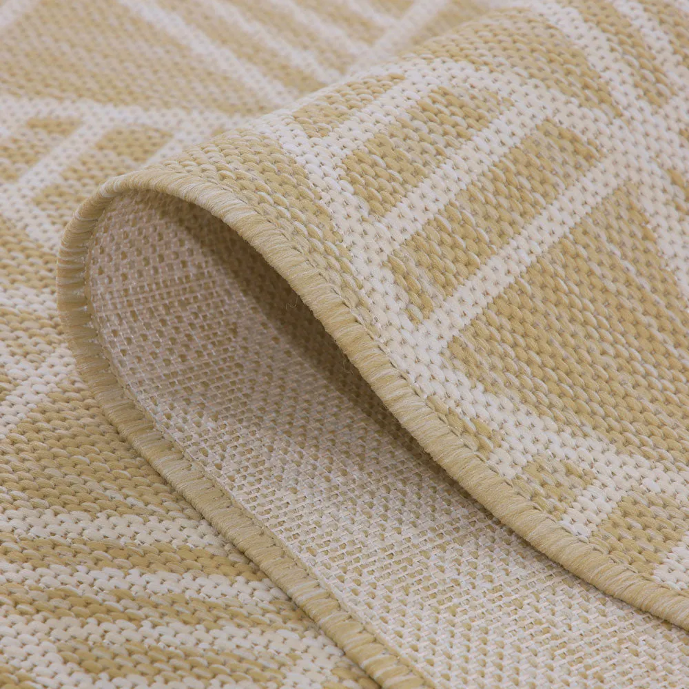 Cream Geometric Outdoor Rug - Banyan