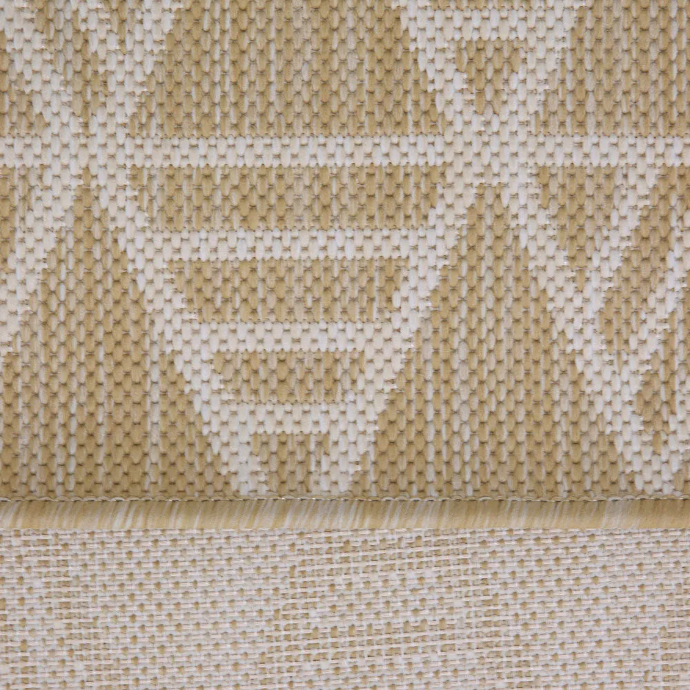 Cream Geometric Outdoor Rug - Banyan