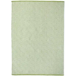 Diamond Washable Rug Green