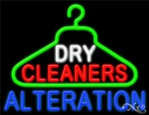 Dry Cleaners/Alteration Handcrafted Energy Efficient Real Glasstube Neon Sign