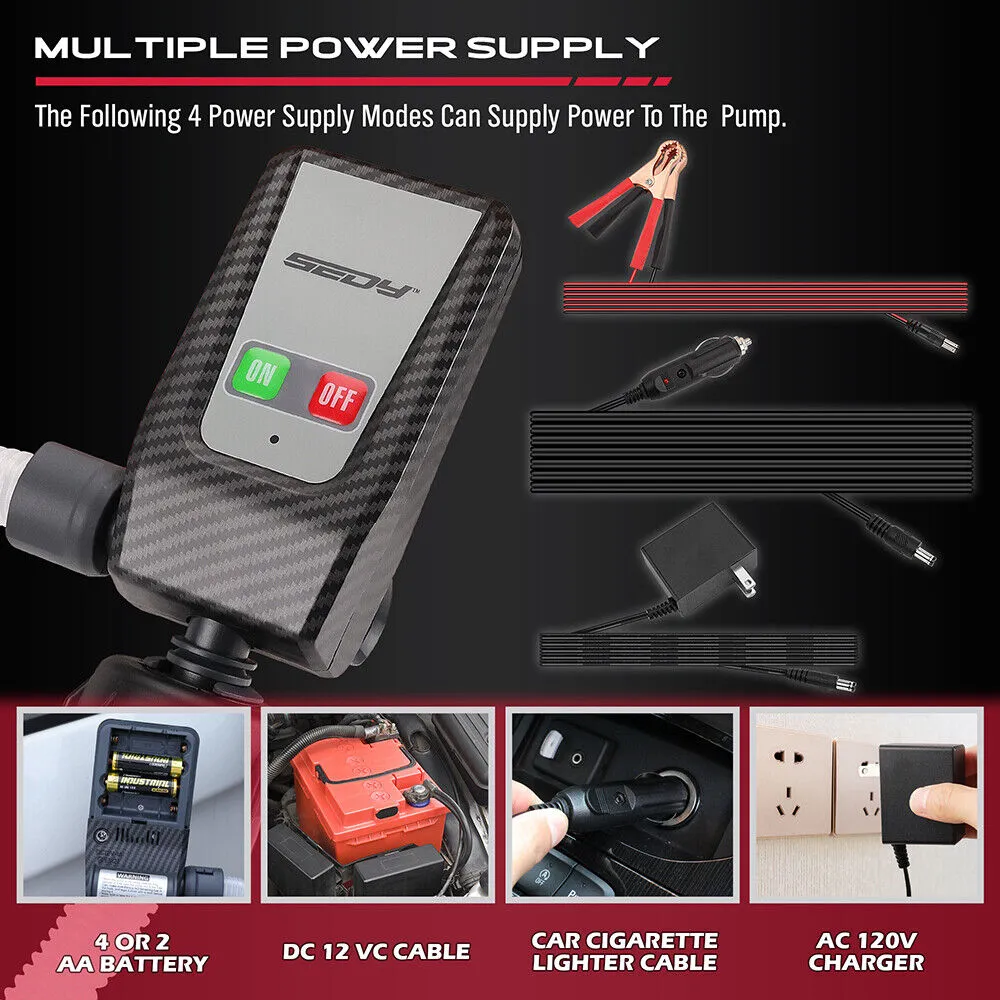 Efficient Battery Fuel Transfer Pump - 4 Power Modes