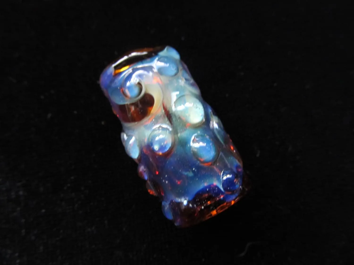 Fancy Silver Fume Glass Dread Bead All Colors, CUSTOM Bead Hole Sizes 4-16mm