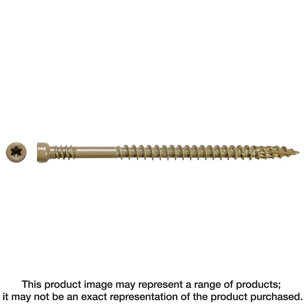 Finish Trim Screw - #7 x 2-1/2 in. T10, Trim-Head, Quik Guard®, White (100-Qty) (Pack of 5)