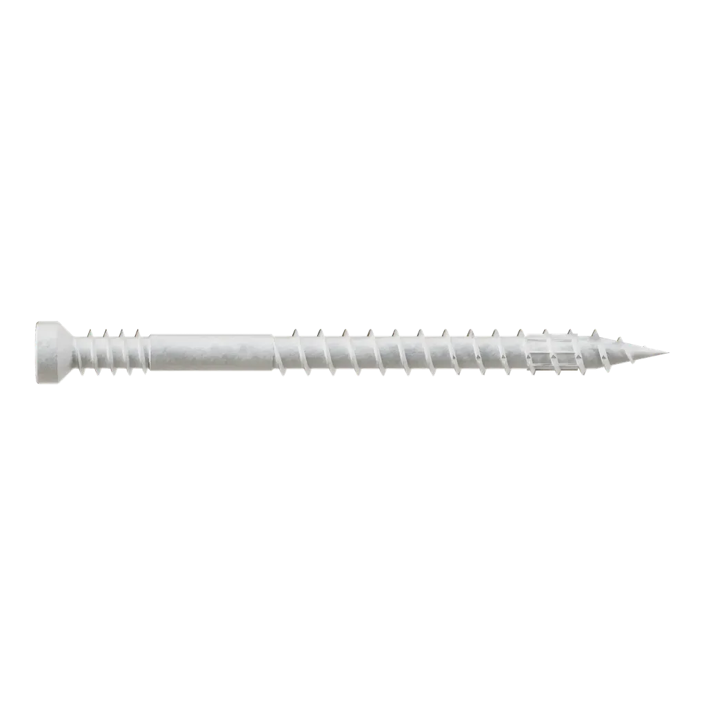 Finish Trim Screw - #7 x 2 in. T10, Trim-Head, Quik Guard®, White (100-Qty) (Pack of 5)