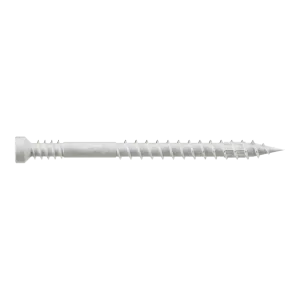 Finish Trim Screw - #7 x 2 in. T10, Trim-Head, Quik Guard®, White (100-Qty) (Pack of 5)