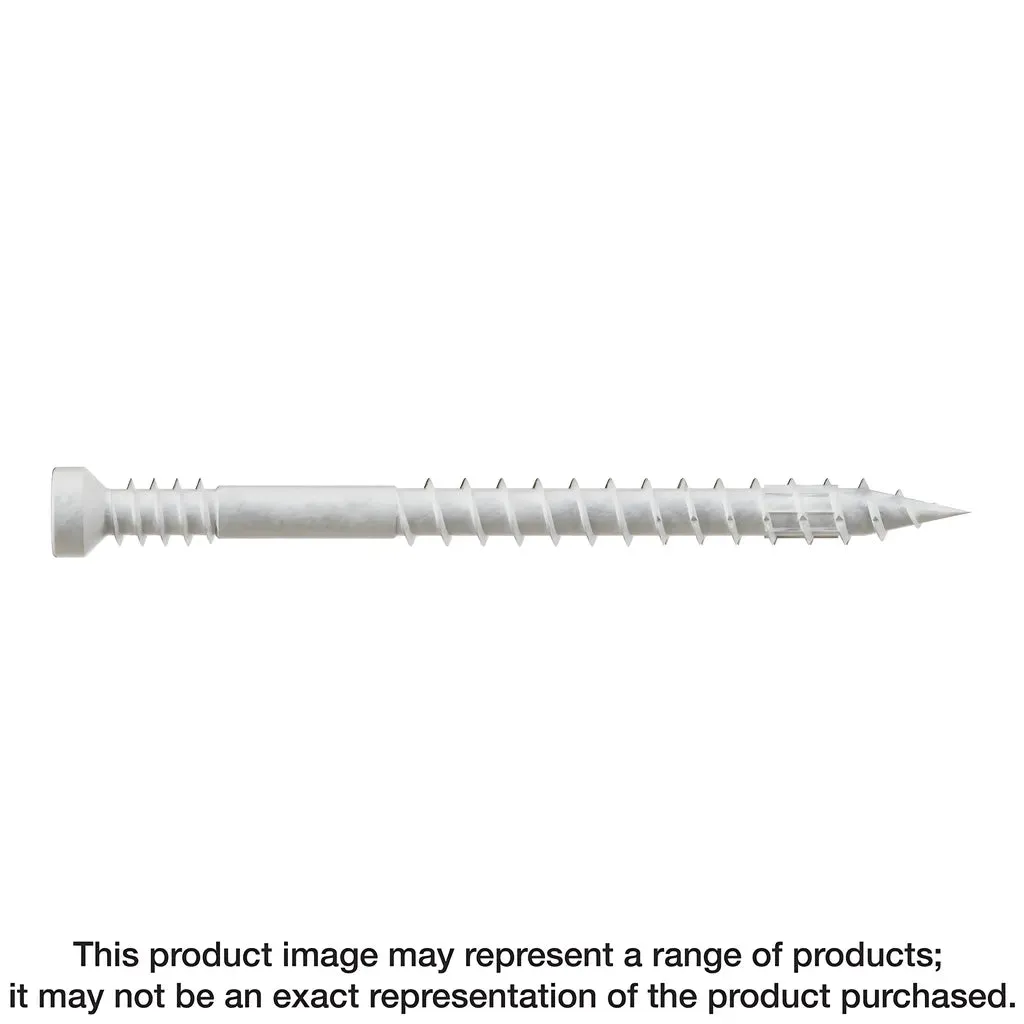 Finish Trim Screw - #7 x 2 in. T10, Trim-Head, Quik Guard®, White (450-Qty) (Pack of 6)