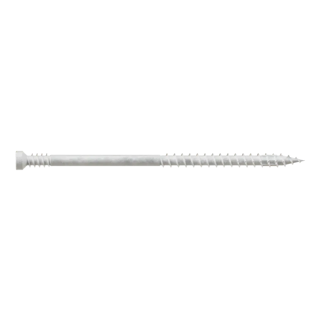 Finish Trim Screw - #7 x 3 in. T10, Trim-Head, Quik Guard®, White (100-Qty)