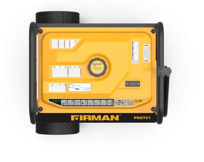 Firman P06701 Portable Generator 6700/8350 Watt 30 Amp 120/240V Recoil Start Gas New