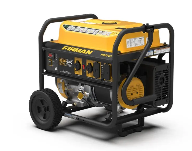 Firman P06701 Portable Generator 6700/8350 Watt 30 Amp 120/240V Recoil Start Gas New