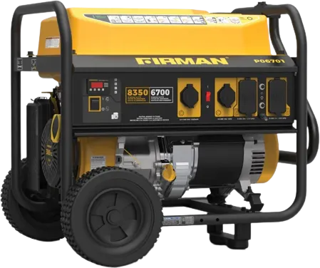 Firman P06701 Portable Generator 6700/8350 Watt 30 Amp 120/240V Recoil Start Gas New