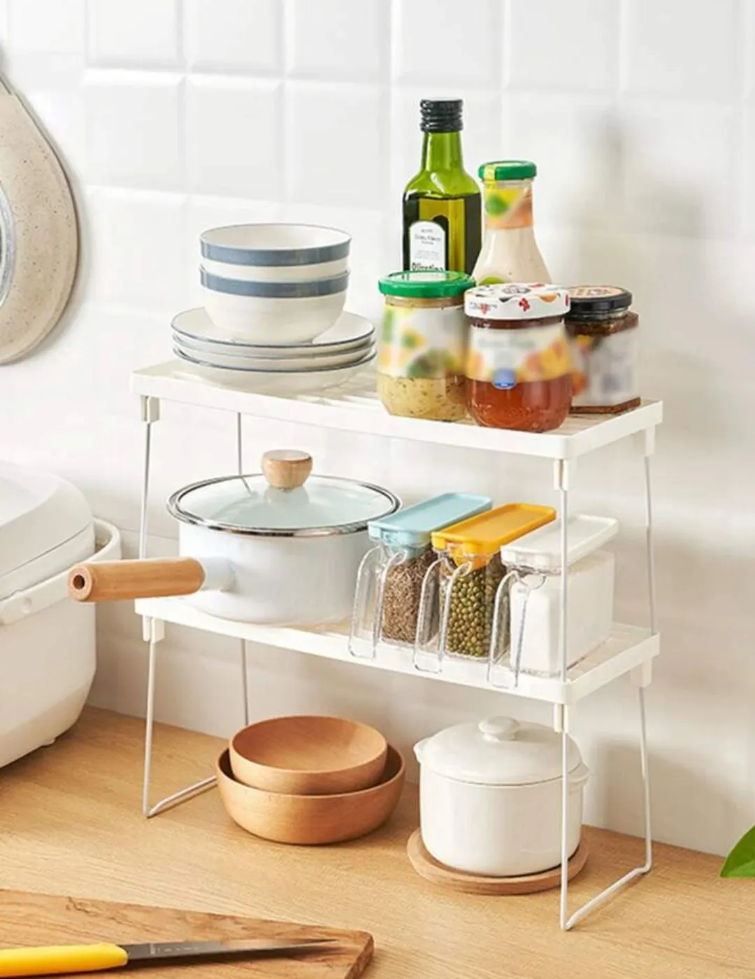 FOLDABLE KITCHEN STORAGE RACK