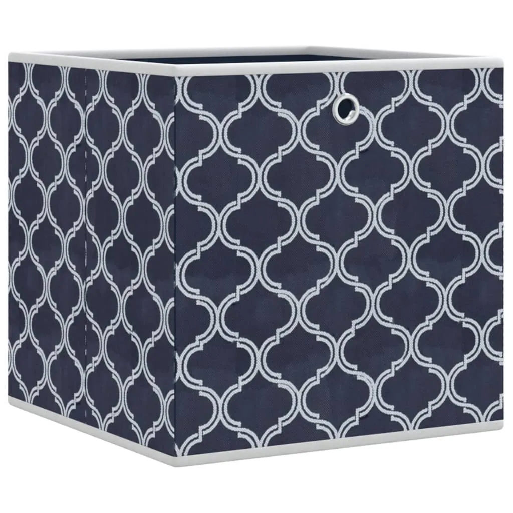 Foldable Storage Boxes 10 pcs Blue 32x32x32 cm Non-woven Fabric