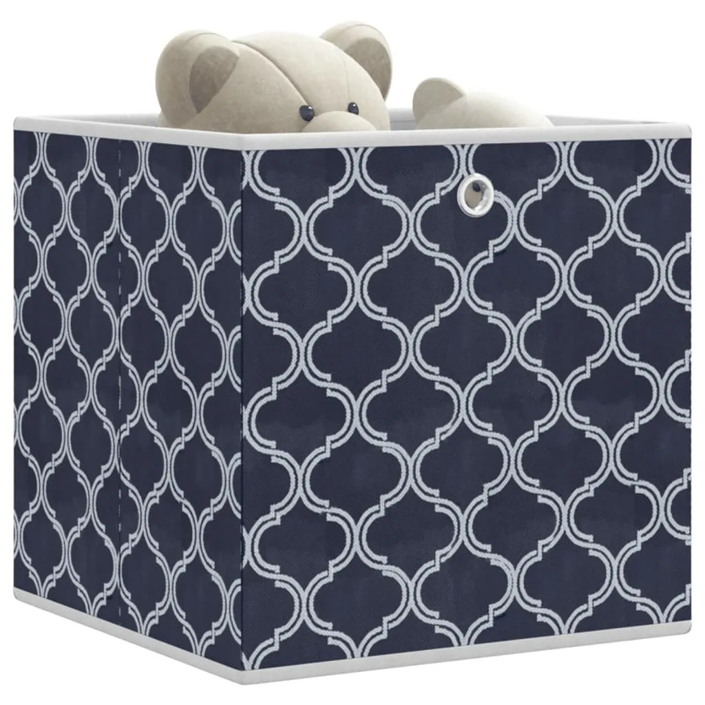 Foldable Storage Boxes 10 pcs Blue 32x32x32 cm Non-woven Fabric