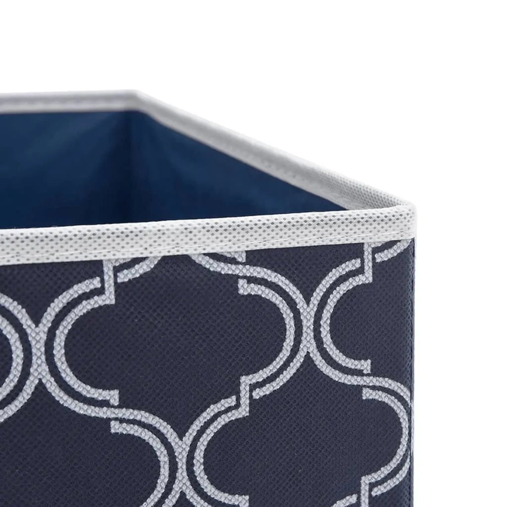 Foldable Storage Boxes 10 pcs Blue 32x32x32 cm Non-woven Fabric