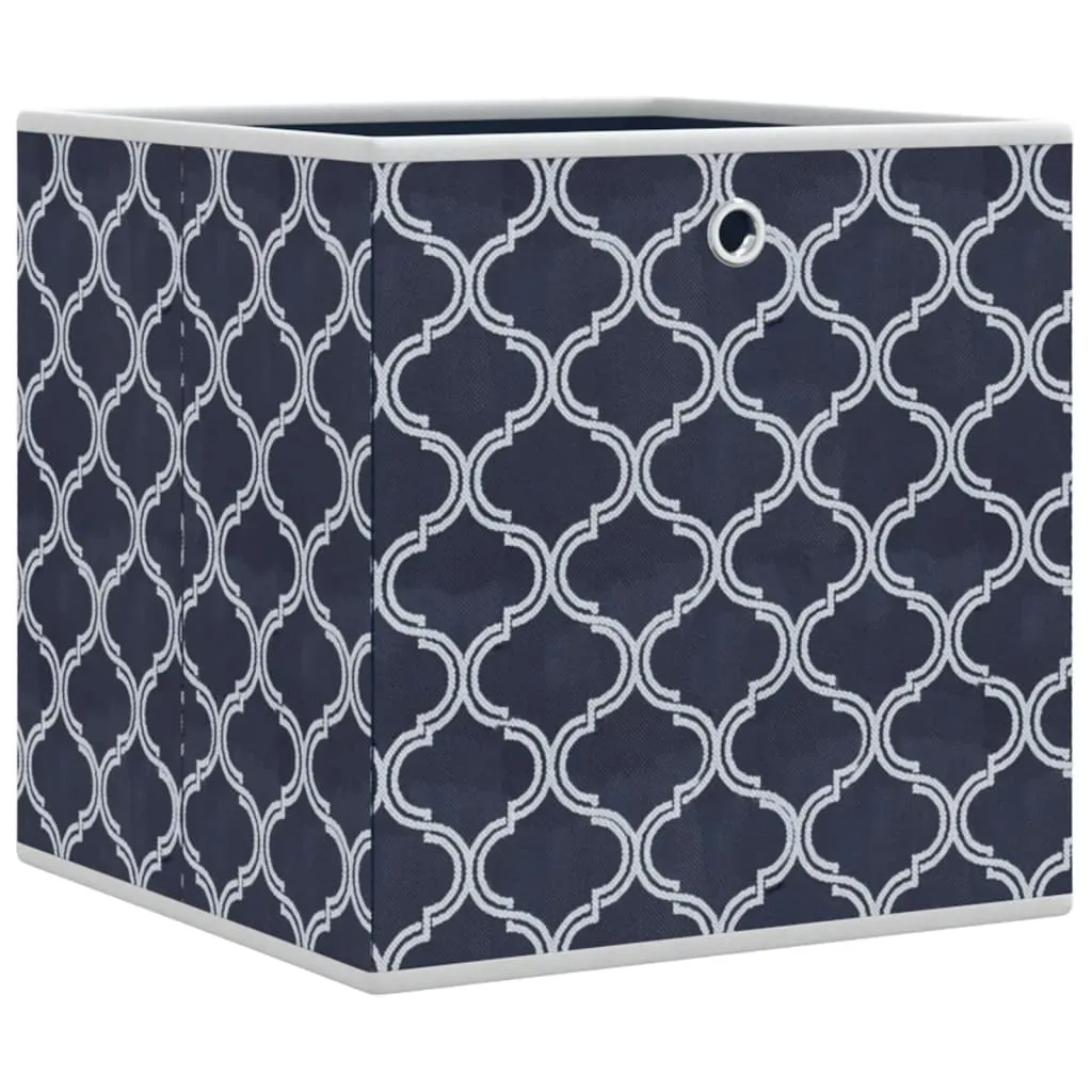 Foldable Storage Boxes 4 pcs Blue 32x32x32 cm Non-woven Fabric